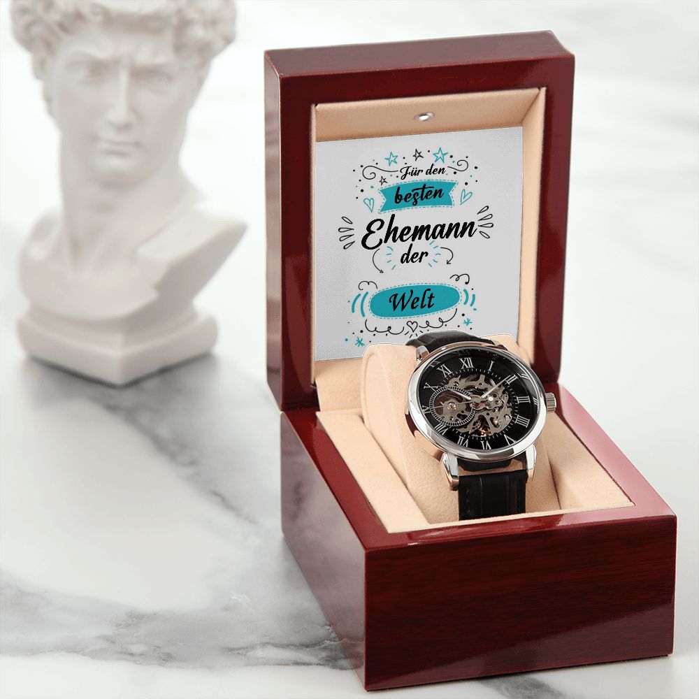 Bester Ehemann der Welt - Skelett Armbanduhr