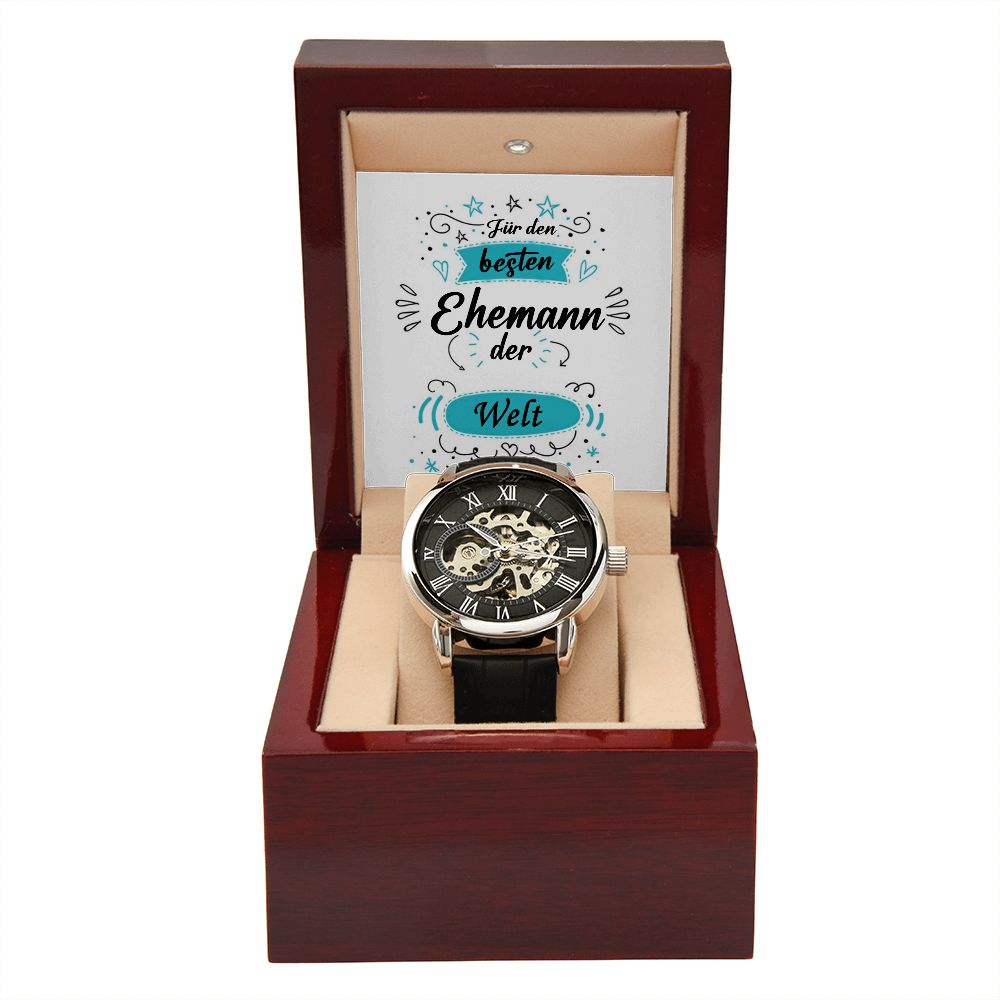 Bester Ehemann der Welt - Skelett Armbanduhr