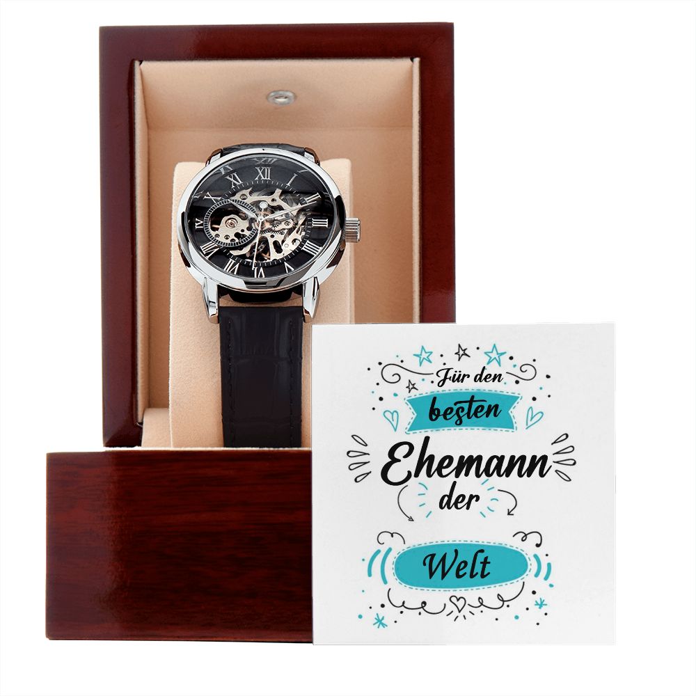 Bester Ehemann der Welt - Skelett Armbanduhr