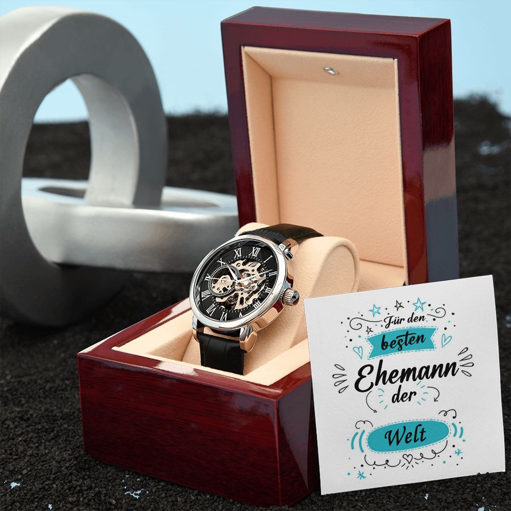 Bester Ehemann der Welt - Skelett Armbanduhr