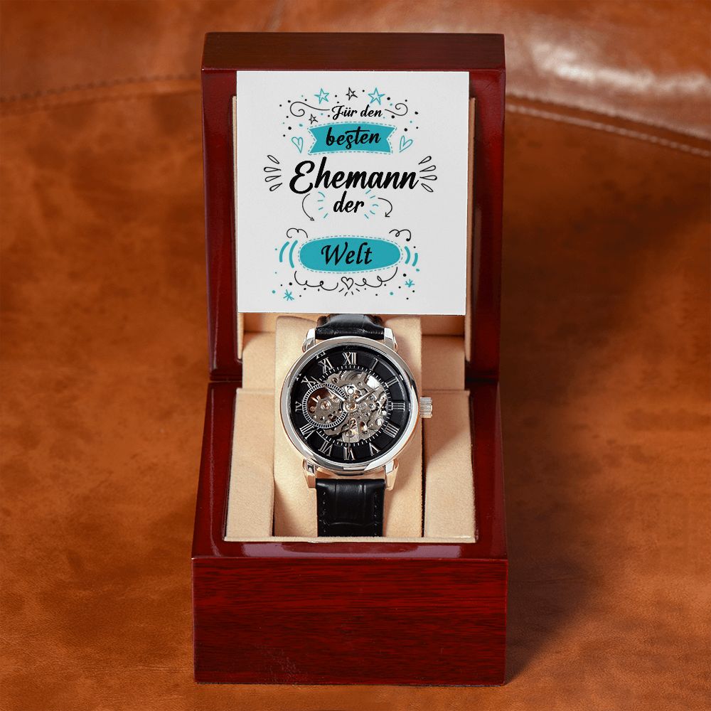 Bester Ehemann der Welt - Skelett Armbanduhr