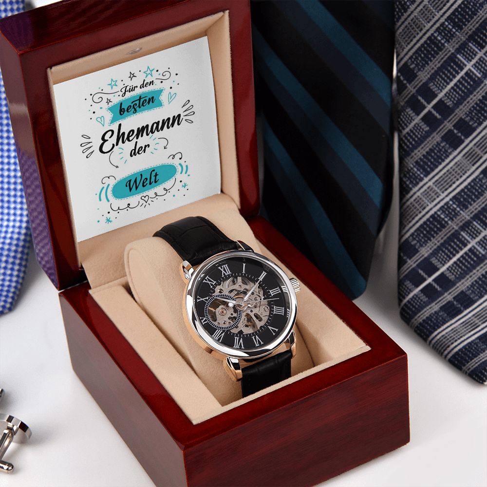 Bester Ehemann der Welt - Skelett Armbanduhr