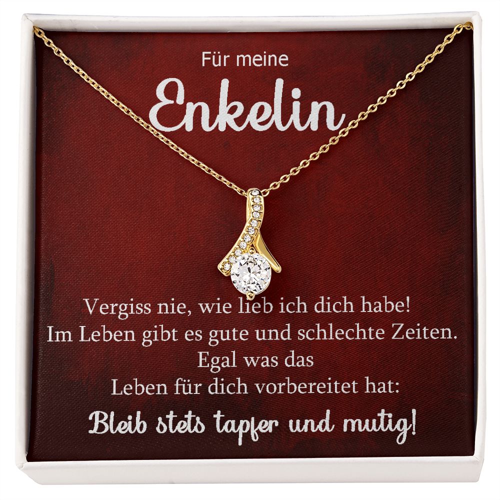 Bleib stets tapfer und mutig - Halskette - Schlaufen Design