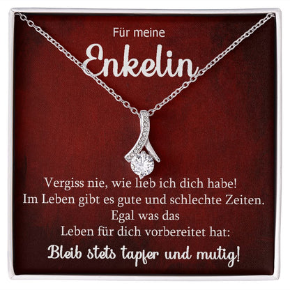 Bleib stets tapfer und mutig - Halskette - Schlaufen Design