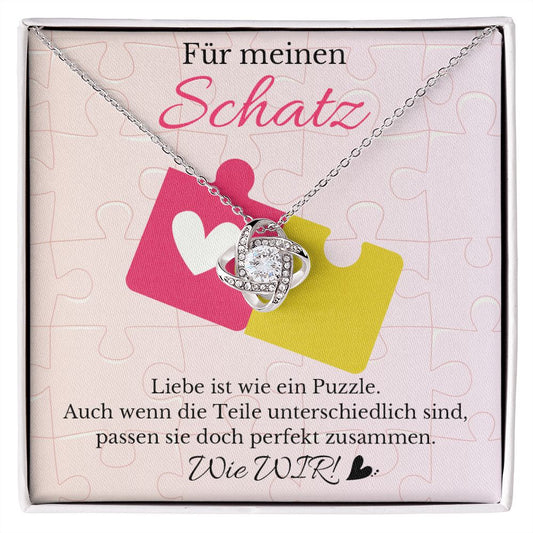 Liebe ist wie ein Puzzle - Halskette - Knoten Design