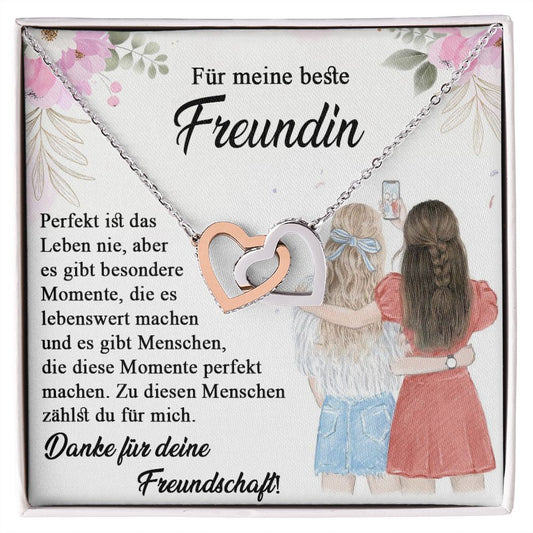 Besondere Momente - Halskette - Verbundene Herzen