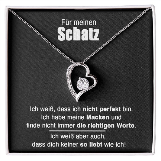 Nicht perfekt - Halskette - Funkelndes Herz
