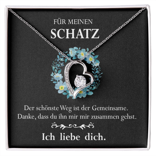Der schönste Weg - Halskette - Funkelndes Herz